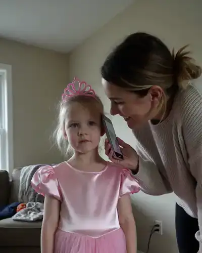 Children hearing the song made just for them